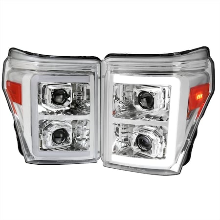 Spec-D Tuning 11-16 FORD F250 PROJECTOR HEADLIGHTS, PK  2 2LHP-F25011-SQ-RS